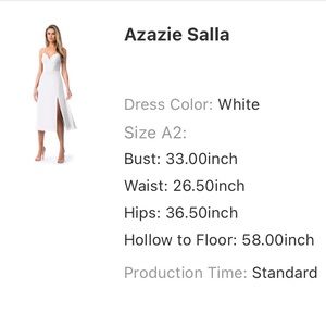 Azazie WHITE Sella Dress